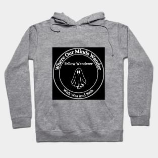 Where Our Minds Wander Podcast Large chest logo Hoodie